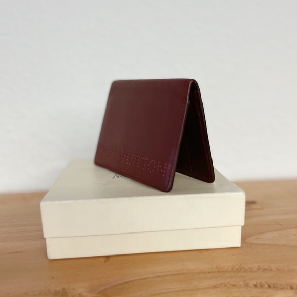 RARE Leather LOUIS VUITTON Bifold Compact Wallet Cardholder in Wine - Picture 3 of 7